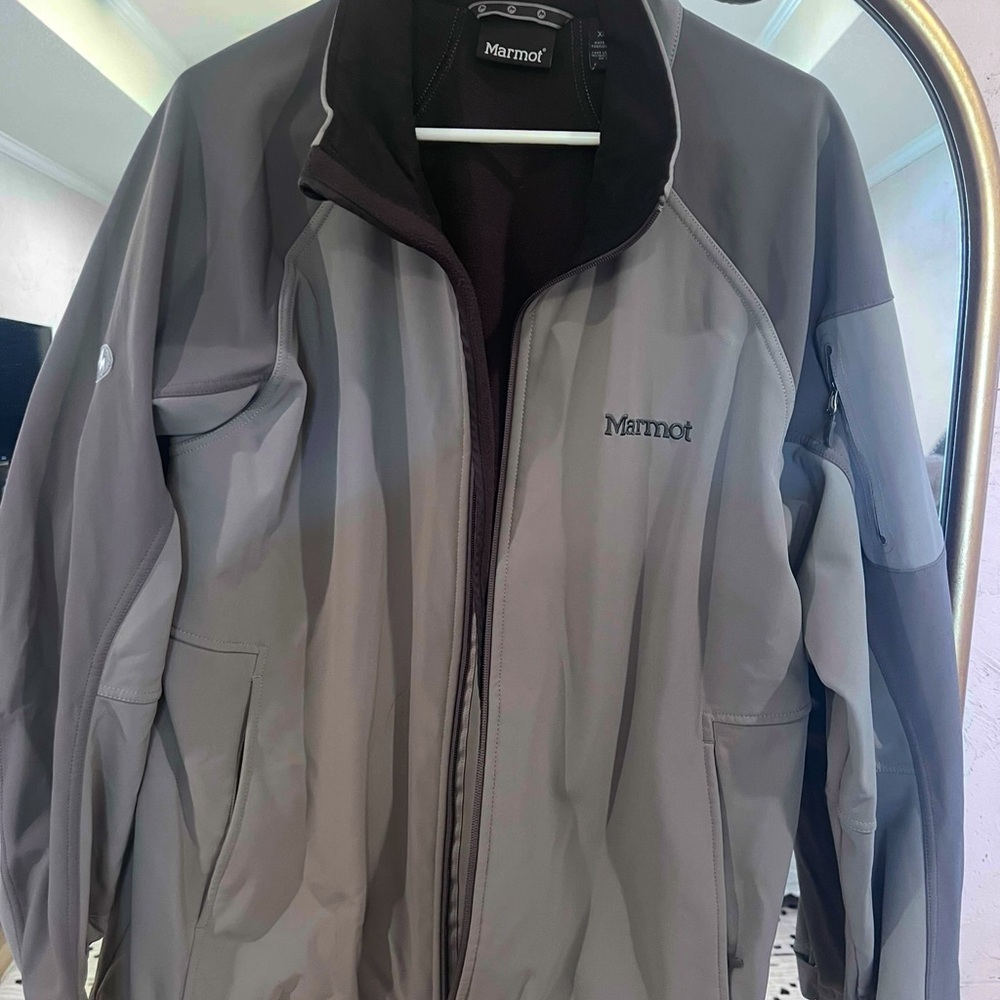 Marmot Gray Performance Jacket with Water-Resistant Fabric